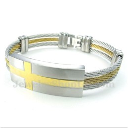 Bracciale Da Uomo In Titanio Con Croce