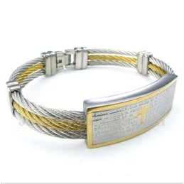 Bracciale Da Uomo In Titanio Con Versetto Biblico