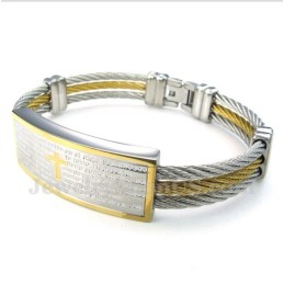 Bracciale Da Uomo In Titanio Con Versetto Biblico