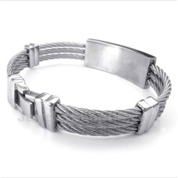 Bracciale Da Uomo In Titanio Con Diamanti