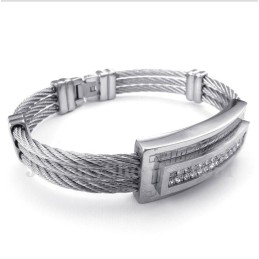 Bracciale Da Uomo In Titanio Con Diamanti