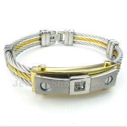 Bracciale Da Uomo In Titanio Con Diamanti