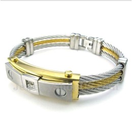 Bracciale Da Uomo In Titanio Con Diamanti