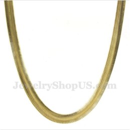 Collana Da Uomo In Titanio E Oro Con Serpente Da 20 Pollici