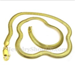 Collana Da Uomo In Titanio E Oro Con Serpente Da 20 Pollici