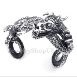 Bracciale Da Uomo In Titanio Fuso Con Drago