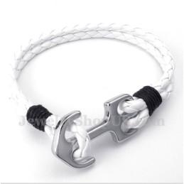 Bracciale Da Uomo In Pelle Con Ancora
