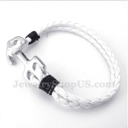 Bracciale Da Uomo In Pelle Con Ancora