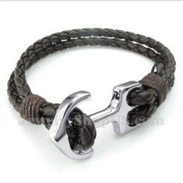 Bracciale Da Uomo In Pelle Con Ancora