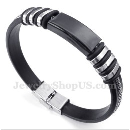 Bracciale In Gomma Di Titanio Da Uomo