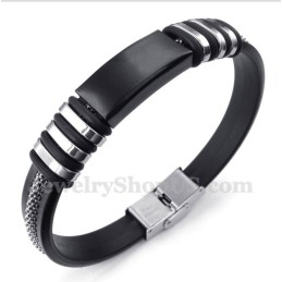 Bracciale In Gomma Di Titanio Da Uomo