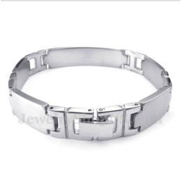 Bracciale Da Uomo In Titanio Con Croce E Versetto Della Bibbia In Oro