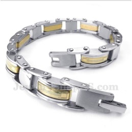 Bracciale Da Uomo In Titanio E Oro Con Motivo A Meandro Greco