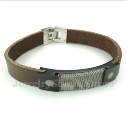 Bracciale In Maglia Di Pelle Con Armatura In Titanio Da Uomo