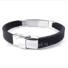 Bracciale In Gomma Di Titanio Da Uomo