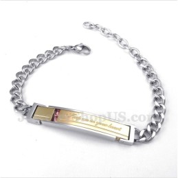 Bracciale Da Uomo In Titanio Con Diamanti Per Coppia