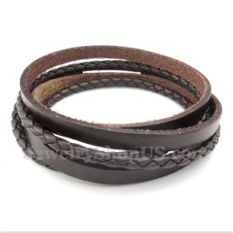 Bracciale In Pelle Di Titanio Da Uomo