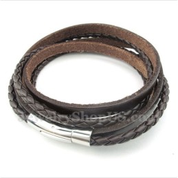 Bracciale In Pelle Di Titanio Da Uomo
