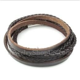 Bracciale In Pelle Di Titanio Da Uomo