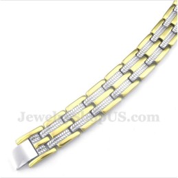 Bracciale Magnetico In Titanio E Oro Da Uomo