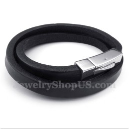 Bracciale In Pelle Di Titanio Da Uomo