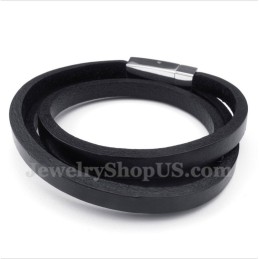 Bracciale In Pelle Di Titanio Da Uomo