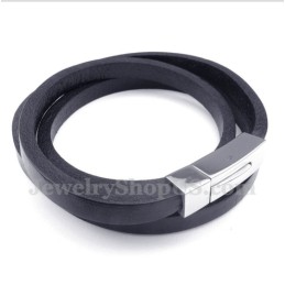 Bracciale In Pelle Di Titanio Da Uomo