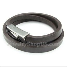 Bracciale In Pelle Di Titanio Da Uomo