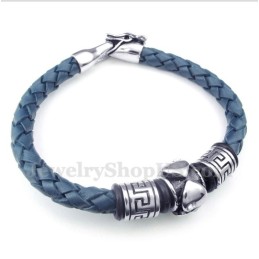 Bracciale In Pelle Di Titanio Da Uomo