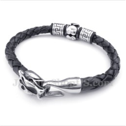 Bracciale In Pelle Di Titanio Da Uomo