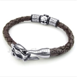 Bracciale In Pelle Di Titanio Da Uomo