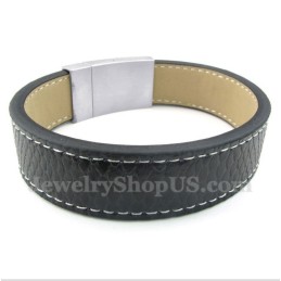 Bracciale In Pelle Di Titanio Da Uomo