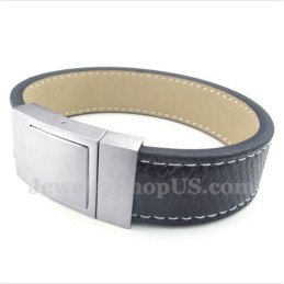 Bracciale In Pelle Di Titanio Da Uomo