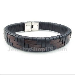 Bracciale In Pelle Di Titanio Da Uomo