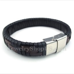Bracciale In Pelle Di Titanio Da Uomo