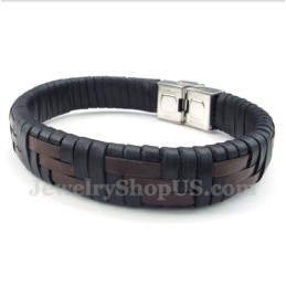 Bracciale In Pelle Di Titanio Da Uomo