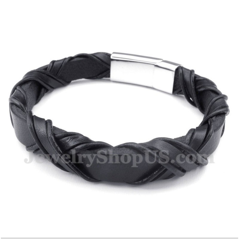 Bracciale In Pelle Di Titanio Da Uomo Bracciale In Pelle Di Titanio Da Uomo