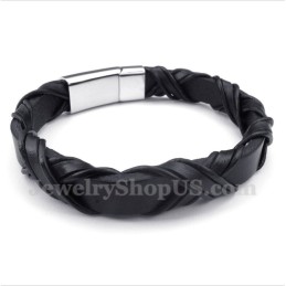 Bracciale In Pelle Di Titanio Da Uomo