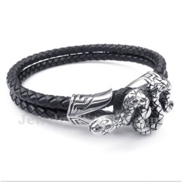 Bracciale In Pelle Di Titanio Da Uomo
