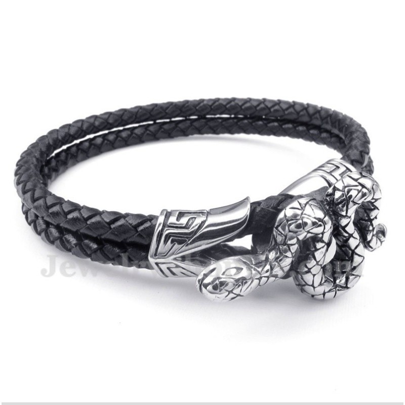 Bracciale In Pelle Di Titanio Da Uomo Bracciale In Pelle Di Titanio Da Uomo