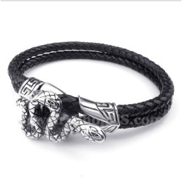 Bracciale In Pelle Di Titanio Da Uomo