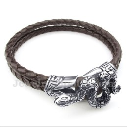 Bracciale In Pelle Di Titanio Da Uomo