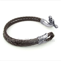 Bracciale In Pelle Di Titanio Da Uomo