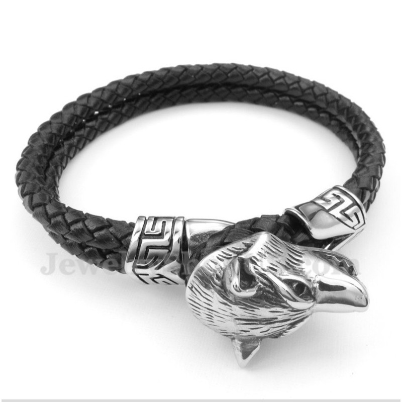 Bracciale In Pelle Di Titanio Da Uomo Bracciale In Pelle Di Titanio Da Uomo