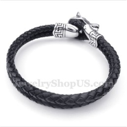 Bracciale In Pelle Di Titanio Da Uomo