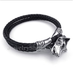 Bracciale In Pelle Di Titanio Da Uomo