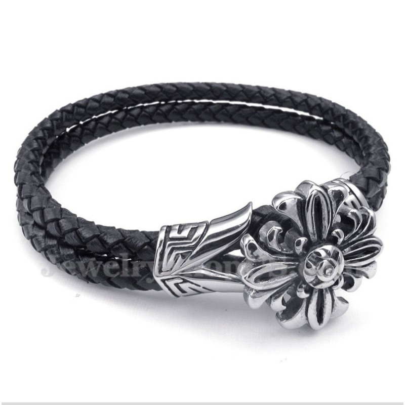Bracciale In Pelle Di Titanio Da Uomo Bracciale In Pelle Di Titanio Da Uomo