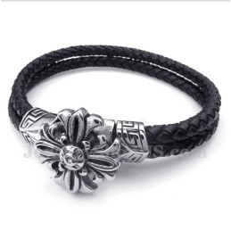 Bracciale In Pelle Di Titanio Da Uomo