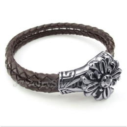 Bracciale In Pelle Di Titanio Da Uomo