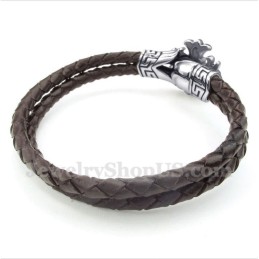 Bracciale In Pelle Di Titanio Da Uomo